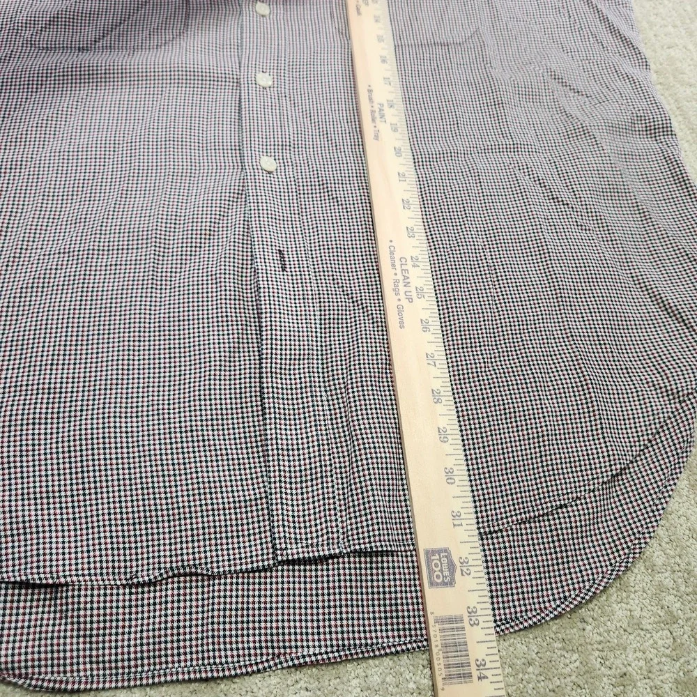 Vintage 90s Polo Ralph Lauren Gi Shirt Men XL Houndstooth Work Pockets *READ USA